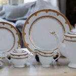 61 Pc Bone China Dinner Set (K280 PREMIUM GOLD SERIES) | High-Quality, Stylish, Premium Crockery