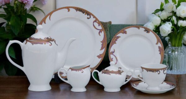 61 Pc Bone China Dinner Set (L044) | High-Quality, Stylish, Premium Crockery