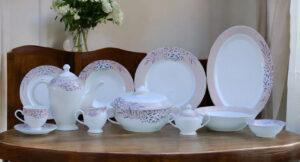 61 Pc Bone China Dinner Set (L050) | High-Quality, Stylish, Premium Crockery