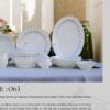 61 Pc Bone China Dinner Set (M063) | High-Quality, Stylish, Premium Crockery