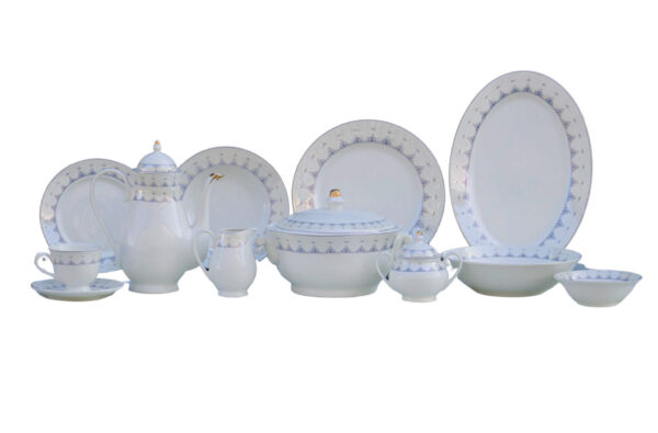 61 Pc Bone China Dinner Set (M063) | High-Quality, Stylish, Premium Crockery