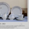 61 Pc Bone China Dinner Set (M063) | High-Quality, Stylish, Premium Crockery