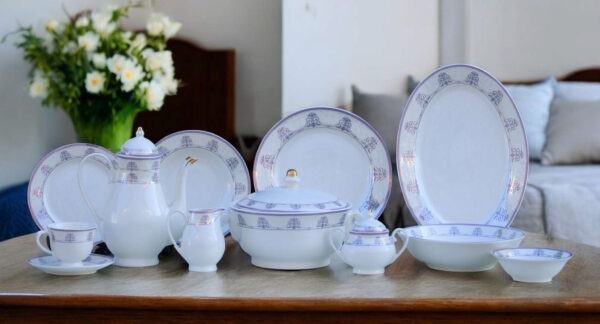 61 Pc Bone China Dinner Set (N104) | High-Quality, Stylish, Premium Crockery