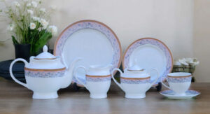 61 Pc Bone China Dinner Set (O072) | High-Quality, Stylish, Premium Crockery