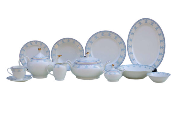 61 Pc Bone China Dinner Set (O267) | High-Quality, Stylish, Premium Crockery