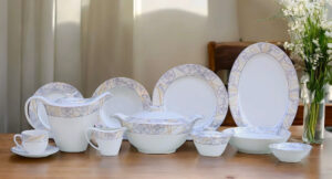 61 Pc Bone China Dinner Set (P060) | High-Quality, Stylish, Premium Crockery