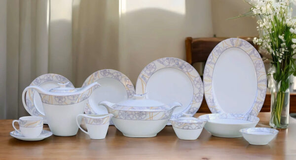 61 Pc Bone China Dinner Set (P060) | High-Quality, Stylish, Premium Crockery