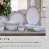 61 Pc Bone China Dinner Set (P074) | High-Quality, Stylish, Premium Crockery