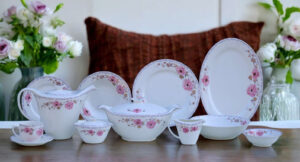 61 Pc Bone China Dinner Set (P092) | High-Quality, Stylish, Premium Crockery