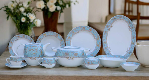 61 Pc Bone China Dinner Set (S010A) | High-Quality, Stylish, Premium Crockery