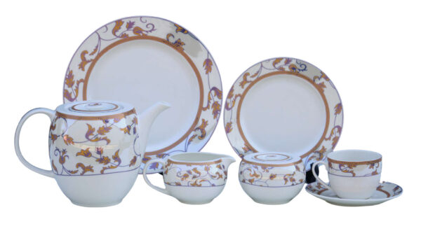 61 Pc Bone China Dinner Set (S253) | High-Quality, Stylish, Premium Crockery