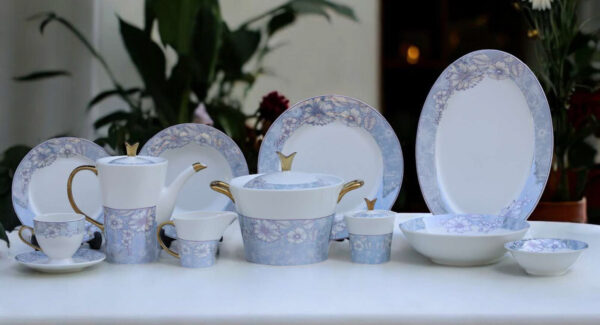 61 Pc Bone China Dinner Set (T529A) | High-Quality, Stylish, Premium Crockery