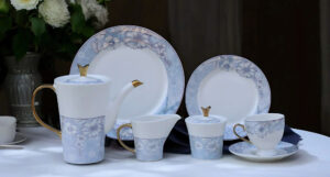 61 Pc Bone China Dinner Set (T529A) | High-Quality, Stylish, Premium Crockery