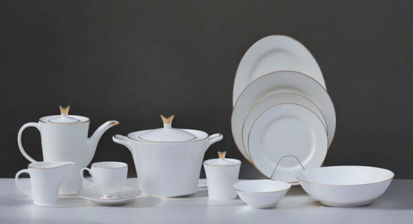 61 Pc Bone China Dinner Set (TGGK) | High-Quality, Stylish, Premium Crockery