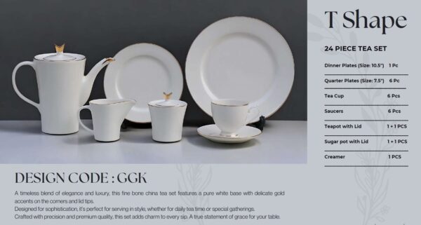 61 Pc Bone China Dinner Set (TGGK) | High-Quality, Stylish, Premium Crockery