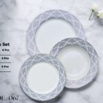 Bone 18 Pcs Plate Set (067) | Elegant, Durable, Heat-Resistant Plates & Bowls