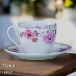 High-Quality Bone China Cup & Saucer Set (6-092) | Elegant, Durable, Ideal for Home & Gifting