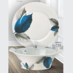 Melamine Dinner Set | Culture (C01) | Elegant, Durable, Heat-Resistant Plates & Bowls | Unbreakable, Lightweight, Premium Quality Dinnerware