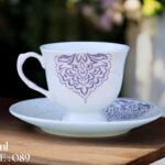 High-Quality Bone China Cup & Saucer Set (12-089) | Elegant, Durable, Ideal for Home & Gifting