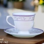 High-Quality Bone China Cup & Saucer Set (12-089) | Elegant, Durable, Ideal for Home & Gifting