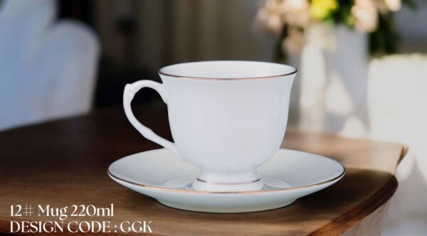 High-Quality Bone China Cup & Saucer Set (12-512) | Elegant, Durable, Ideal for Home & Gifting