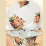 Melamine Dinner Set | Culture (C01) | Elegant, Durable, Heat-Resistant Plates & Bowls | Unbreakable, Lightweight, Premium Quality Dinnerware