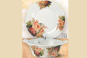 Melamine Dinner Set | Culture (C01) | Elegant, Durable, Heat-Resistant Plates & Bowls | Unbreakable, Lightweight, Premium Quality Dinnerware