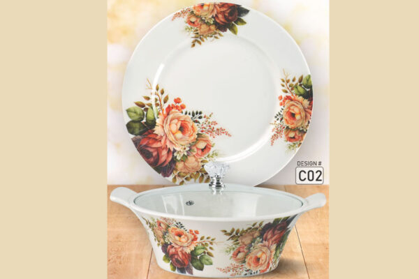 Melamine Dinner Set | Culture (C01) | Elegant, Durable, Heat-Resistant Plates & Bowls | Unbreakable, Lightweight, Premium Quality Dinnerware