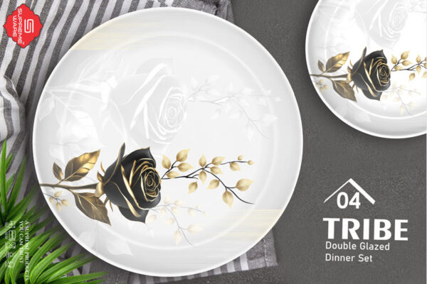 Melamine Dinner Set | Tribe (1) | Elegant, Durable, Heat-Resistant Plates & Bowls | Unbreakable, Lightweight, Premium Quality Dinnerware