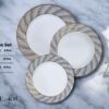 Bone 18 Pcs Plate Set (408) | Elegant, Durable, Heat-Resistant Plates & Bowls