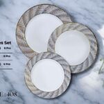 Bone 18 Pcs Plate Set (408) | Elegant, Durable, Heat-Resistant Plates & Bowls
