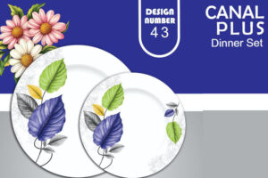 Melamine Dinner Set | Canal Plus (43) | Elegant, Durable, Heat-Resistant Plates & Bowls | Unbreakable, Lightweight, Premium Quality Dinnerware