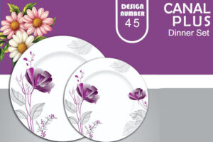 Melamine Dinner Set | Canal Plus (45) | Elegant, Durable, Heat-Resistant Plates & Bowls | Unbreakable, Lightweight, Premium Quality Dinnerware