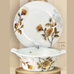 Melamine Dinner Set | Culture (C01) | Elegant, Durable, Heat-Resistant Plates & Bowls | Unbreakable, Lightweight, Premium Quality Dinnerware