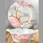 Melamine Dinner Set | Culture (C01) | Elegant, Durable, Heat-Resistant Plates & Bowls | Unbreakable, Lightweight, Premium Quality Dinnerware