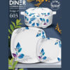 Melamine Dinner Set | Diner (601) | Elegant, Durable, Heat-Resistant Plates & Bowls | Unbreakable, Lightweight, Premium Quality Dinnerware