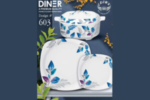 Melamine Dinner Set | Diner (601) | Elegant, Durable, Heat-Resistant Plates & Bowls | Unbreakable, Lightweight, Premium Quality Dinnerware