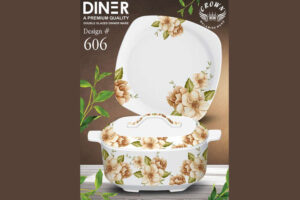 Melamine Dinner Set | Diner (601) | Elegant, Durable, Heat-Resistant Plates & Bowls | Unbreakable, Lightweight, Premium Quality Dinnerware