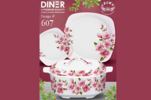 Melamine Dinner Set | Diner (601) | Elegant, Durable, Heat-Resistant Plates & Bowls | Unbreakable, Lightweight, Premium Quality Dinnerware