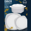 Melamine Dinner Set | Diner (601) | Elegant, Durable, Heat-Resistant Plates & Bowls | Unbreakable, Lightweight, Premium Quality Dinnerware
