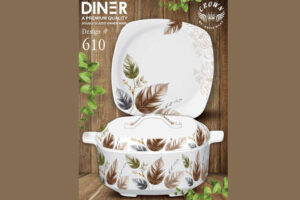 Melamine Dinner Set | Diner (601) | Elegant, Durable, Heat-Resistant Plates & Bowls | Unbreakable, Lightweight, Premium Quality Dinnerware