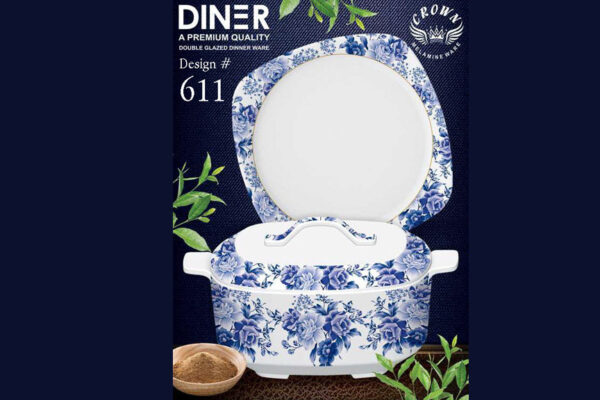 Melamine Dinner Set | Diner (601) | Elegant, Durable, Heat-Resistant Plates & Bowls | Unbreakable, Lightweight, Premium Quality Dinnerware