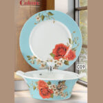 Melamine Dinner Set | Culture (C01) | Elegant, Durable, Heat-Resistant Plates & Bowls | Unbreakable, Lightweight, Premium Quality Dinnerware