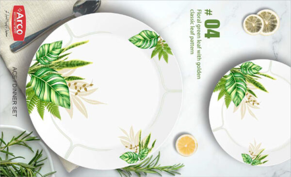 Melamine Dinner Set | ACE Dinner Set (4) | Elegant, Durable, Heat-Resistant Plates & Bowls | Unbreakable, Lightweight, Premium Quality Dinnerware