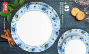 Melamine Dinner Set | ACE Dinner Set (5) | Elegant, Durable, Heat-Resistant Plates & Bowls | Unbreakable, Lightweight, Premium Quality Dinnerware