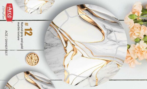 Melamine Dinner Set | ACE Dinner Set (12) | Elegant, Durable, Heat-Resistant Plates & Bowls | Unbreakable, Lightweight, Premium Quality Dinnerware