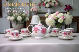 14 Pcs Bone Tea Set / Coffee Set (BONE C 092 ) | Elegant, Durable, Ideal for Home & Gifting