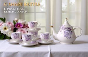 14 Pcs Bone Tea Set / Coffee Set (BONE C 545 ) | Elegant, Durable, Ideal for Home & Gifting