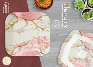 Melamine Dinner Set | Beauty dinner set (501) | Elegant, Durable, Heat-Resistant Plates & Bowls | Unbreakable, Lightweight, Premium Quality Dinnerware