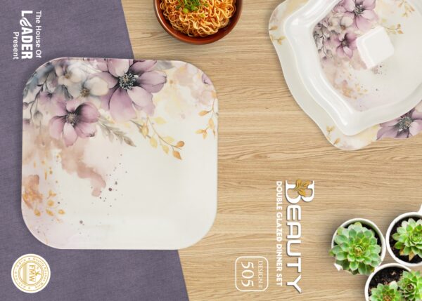 Melamine Dinner Set | Beauty dinner set (501) | Elegant, Durable, Heat-Resistant Plates & Bowls | Unbreakable, Lightweight, Premium Quality Dinnerware